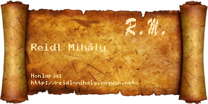 Reidl Mihály névjegykártya